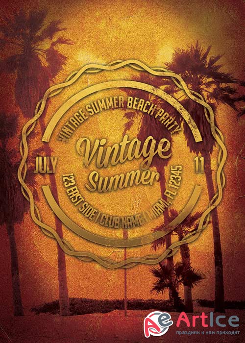 Vintage Summers V14 Flyer Template