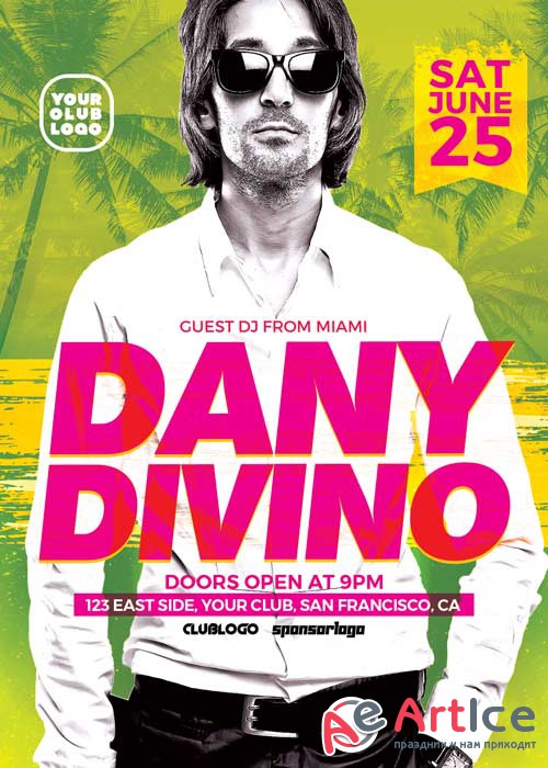 DJ Dany Club Party V7 Flyer Template