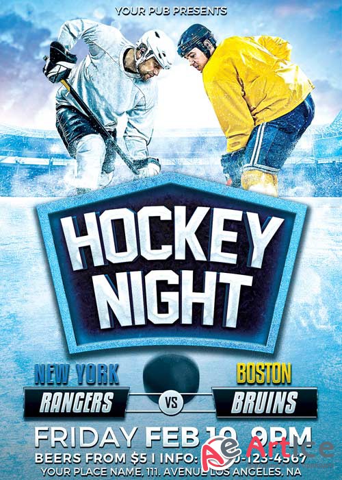 Hockey Night V10 Flyer Template