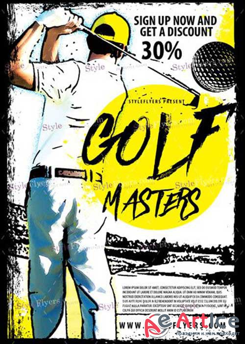 Golf Masters V8 PSD Flyer Template