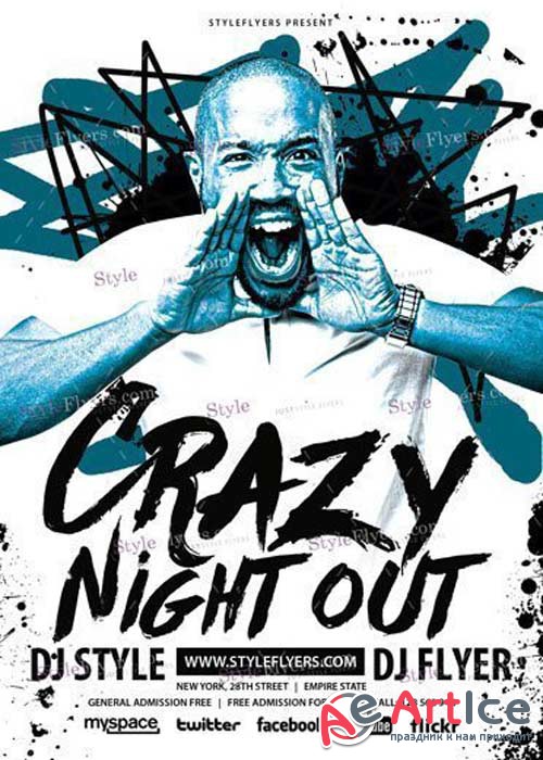 Crazy Night Out V11 PSD Flyer Template