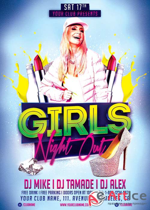 Girls Night Out V12 Flyer Template