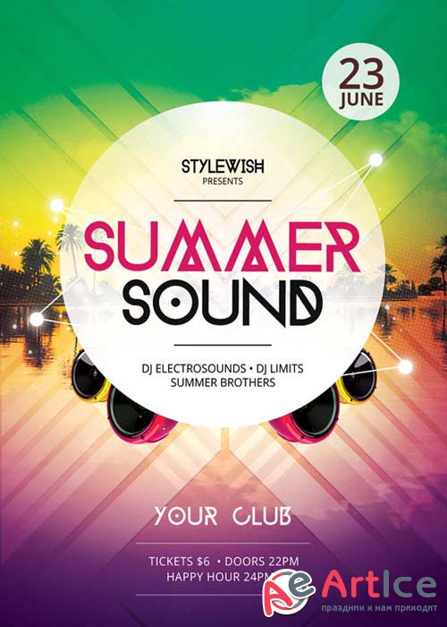 Summer Sound V12 Flyer Template