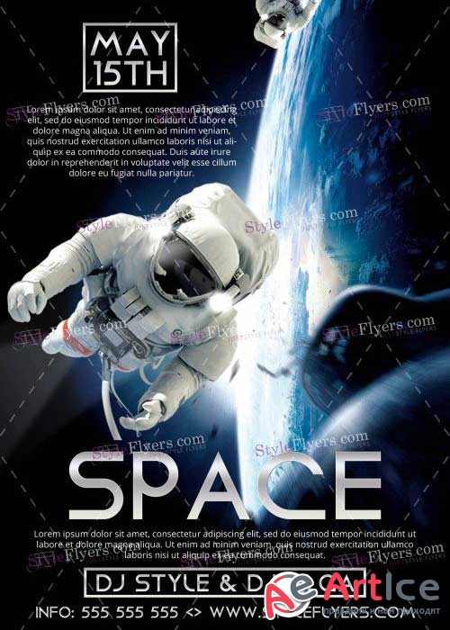 Space Poster V12 PSD Flyer Template