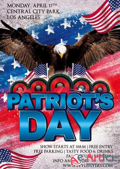 Patriots Day V20 PSD Flyer Template