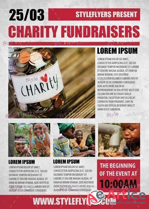 Charity Fundraisers V1 PSD Flyer Template