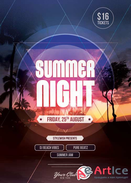 Summer Night V29 Flyer Template