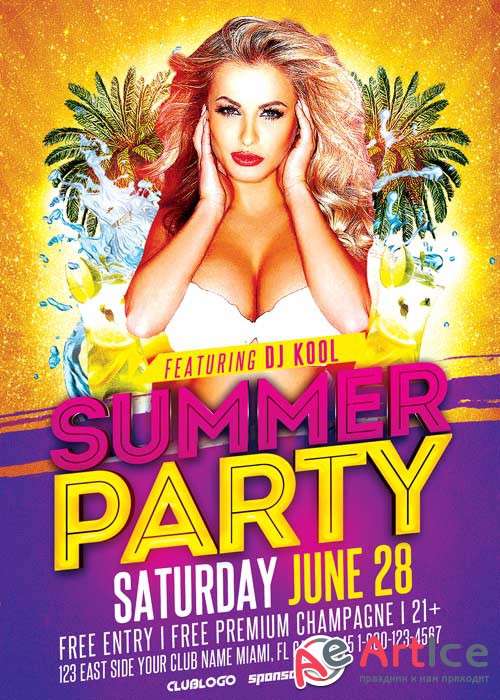 Summer Party V33 Flyer Template