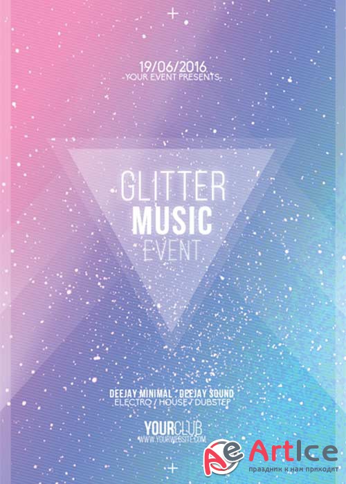 Glitter Music Event V14 Flyer Template