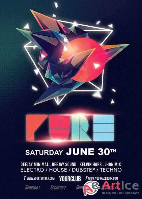 Pure Abstract Shapes V10 Flyer Template