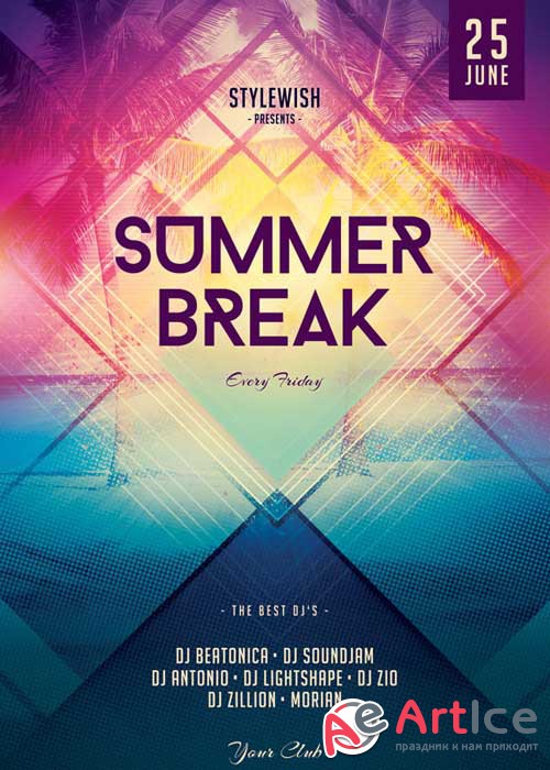 Summer Break V17 FlyerTemplate
