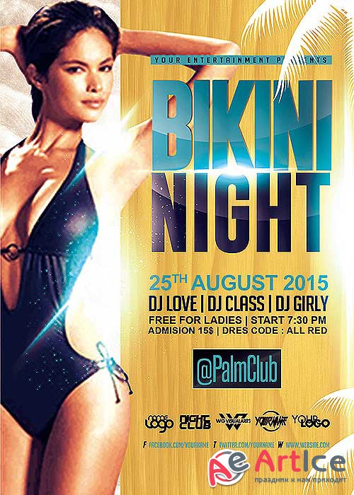 Bikini Night V21 Flyer Template