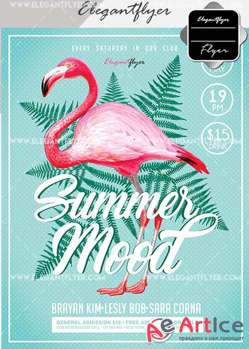 Summer Mood V22 Flyer PSD Template + Facebook Cover