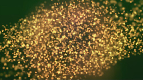 Bunch of yellow particles