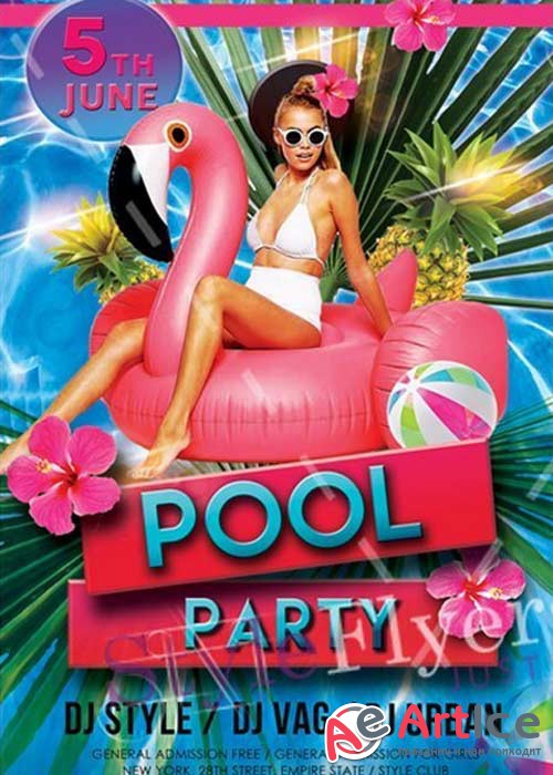 Pool Party V36 PSD Flyer Template