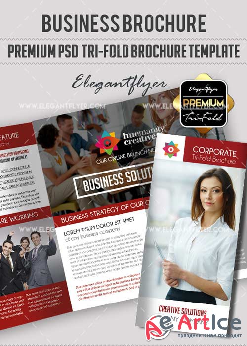 Business V25 Premium Tri-Fold PSD Brochure Template