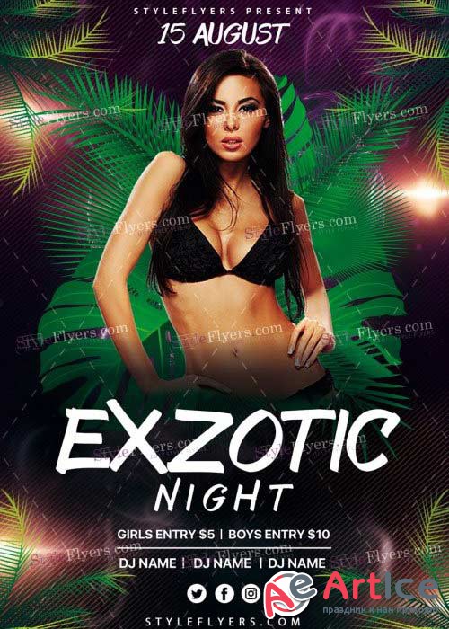 Exzotic Night V20 PSD Flyer