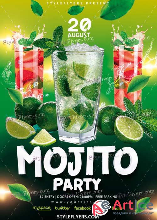 Mojito Party V27 PSD Flyer