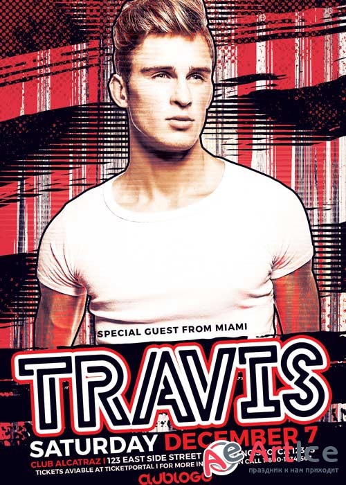 DJ Travis V15 Flyer Template
