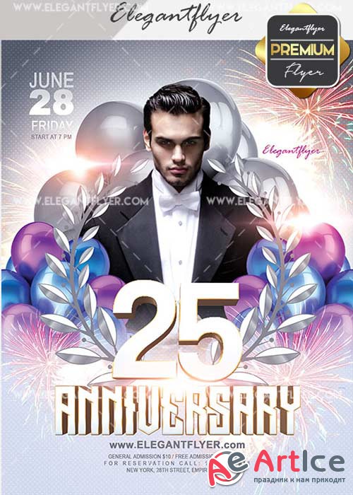 Anniversary V23 Flyer PSD Template + Facebook Cover