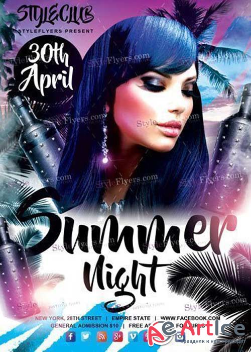 Summer Night V36 PSD Flyer Template