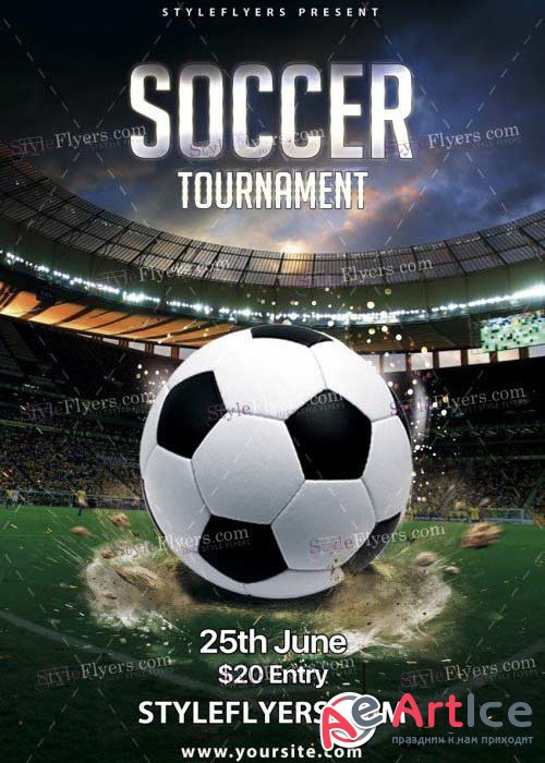 Soccer Tournament V21 PSD Flyer Template
