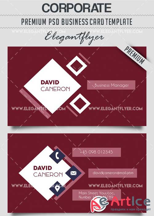 Corporate V9 Business Card Templates PSD