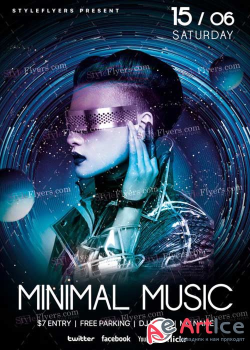 Minimal Music V15 PSD Flyer Template