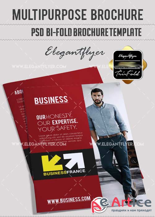 Multipurpose V10 Bi-Fold PSD Brochure Template