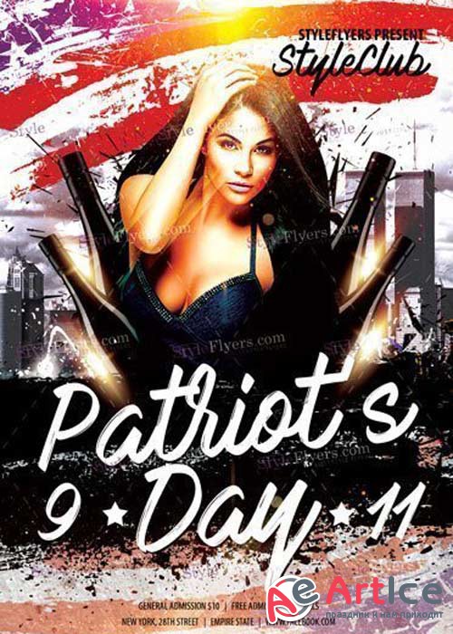 Patriots Day V21 PSD Flyer Template