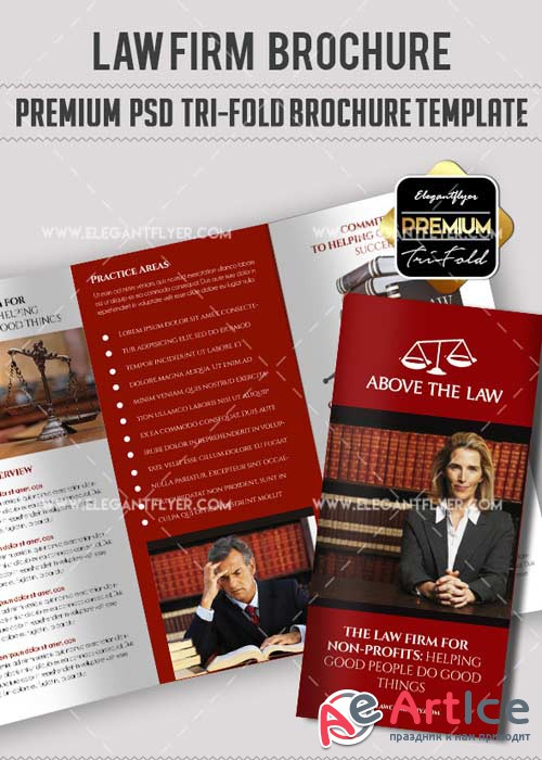 Law Company V3 Premium Tri-Fold PSD Brochure Template
