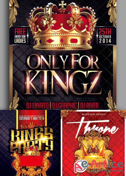 King Party 3in1 V1 Flyer Template
