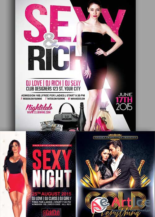Sexy Night Party 3in1 V1 Flyer Template