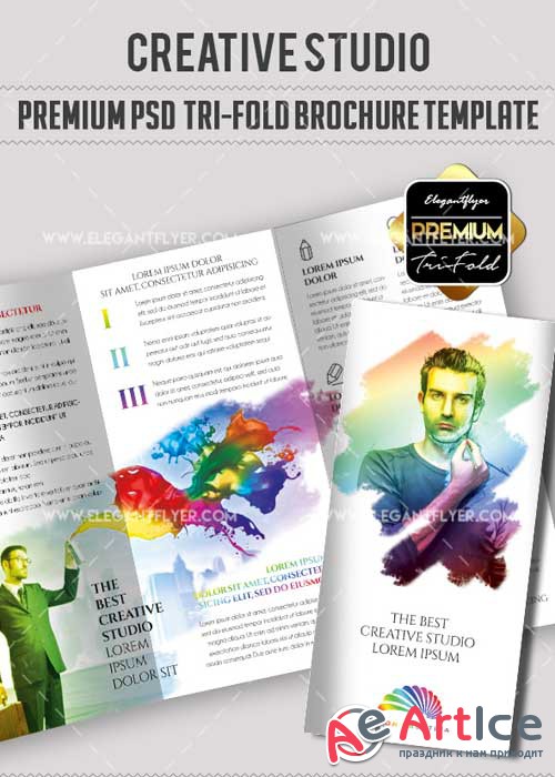 Crearive Studio V17 Premium Tri-Fold PSD Brochure Template