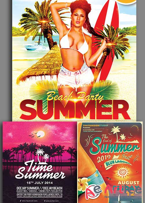 Time Summer 3in1 V3 Flyer Template