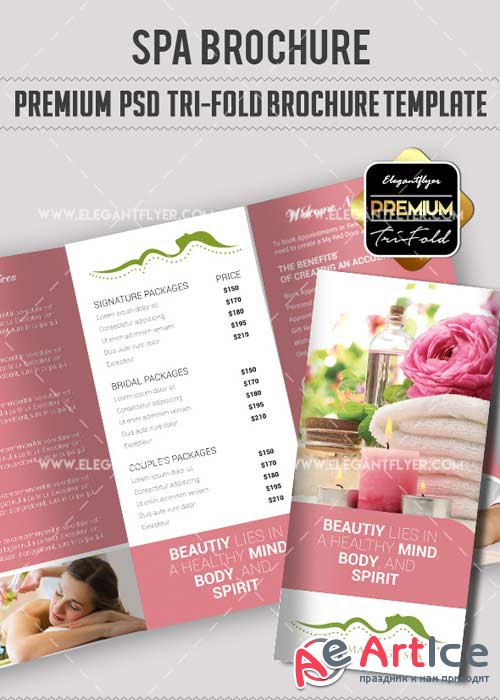 Spa V10 Premium Tri-Fold PSD Brochure Template