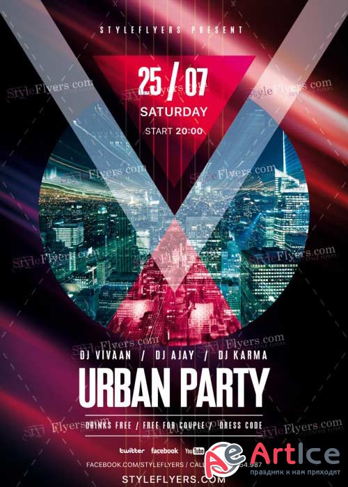 Urban Party V17 PSD Flyer Template