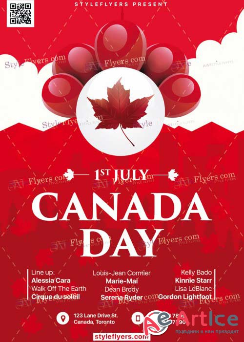 Canada Day V15 PSD Flyer Template