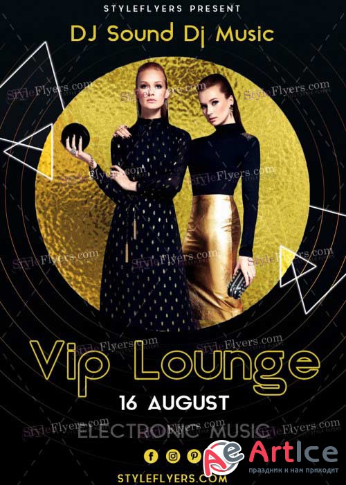 VIP Lounge V31 PSD Flyer Template