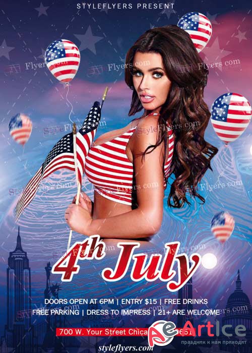 4th Of July V28 PSD Flyer Template
