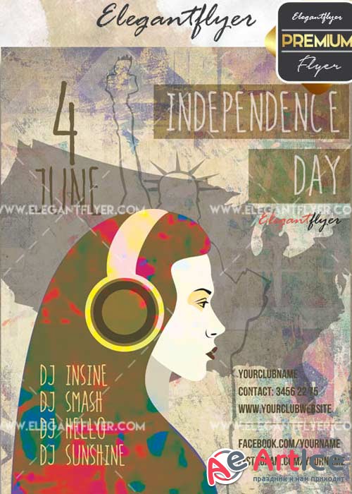 Independece day V22 Flyer PSD Template + Facebook Cover