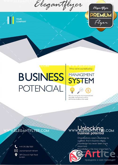 Business Potencial V7 Flyer PSD Template + Facebook Cover