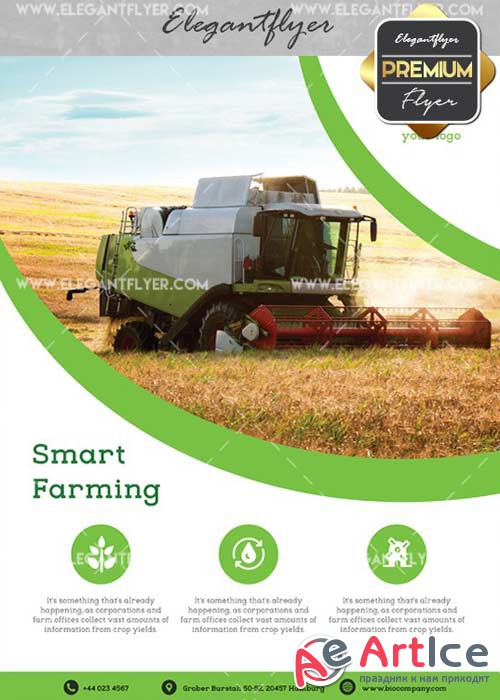 Smart Farming V1 Flyer PSD Template + Facebook Cover