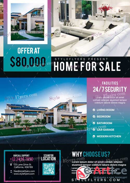 Real Estate V33 PSD Flyer Template