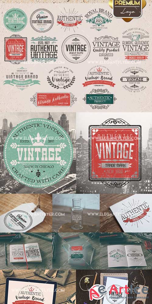 15 Vintage Logotypes V1 Premium Logo Template