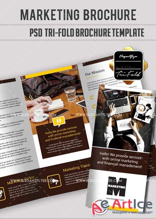 Marketing V32 Tri-Fold PSD Brochure Template