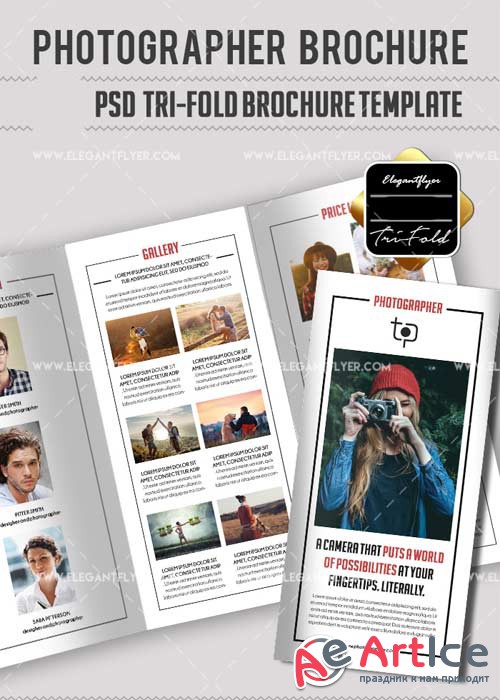 Photographer V29 PSD Tri-Fold PSD Brochure Template