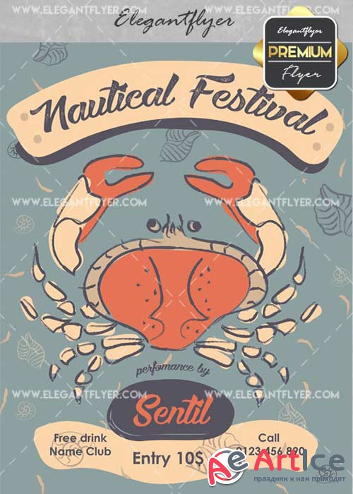 Nautical Festival V7 Flyer PSD Template + Facebook Cover