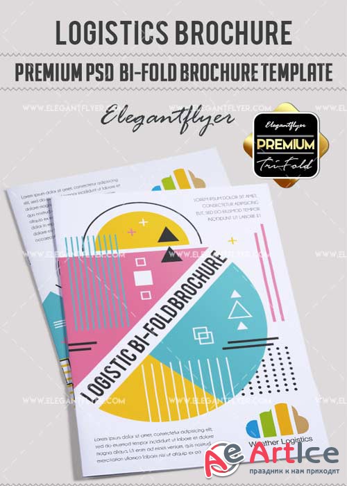 Logistics V7 Premium Bi-Fold PSD Brochure Template