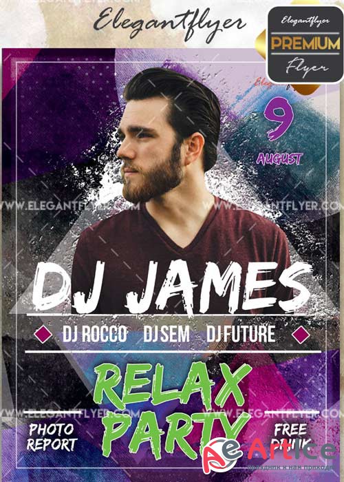 Relax Party V10 Flyer PSD Template + Facebook Cover